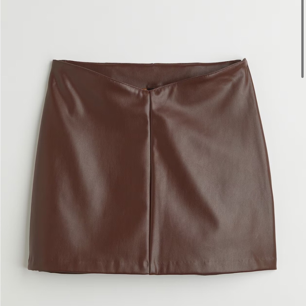 H&M faux leather mini skirt